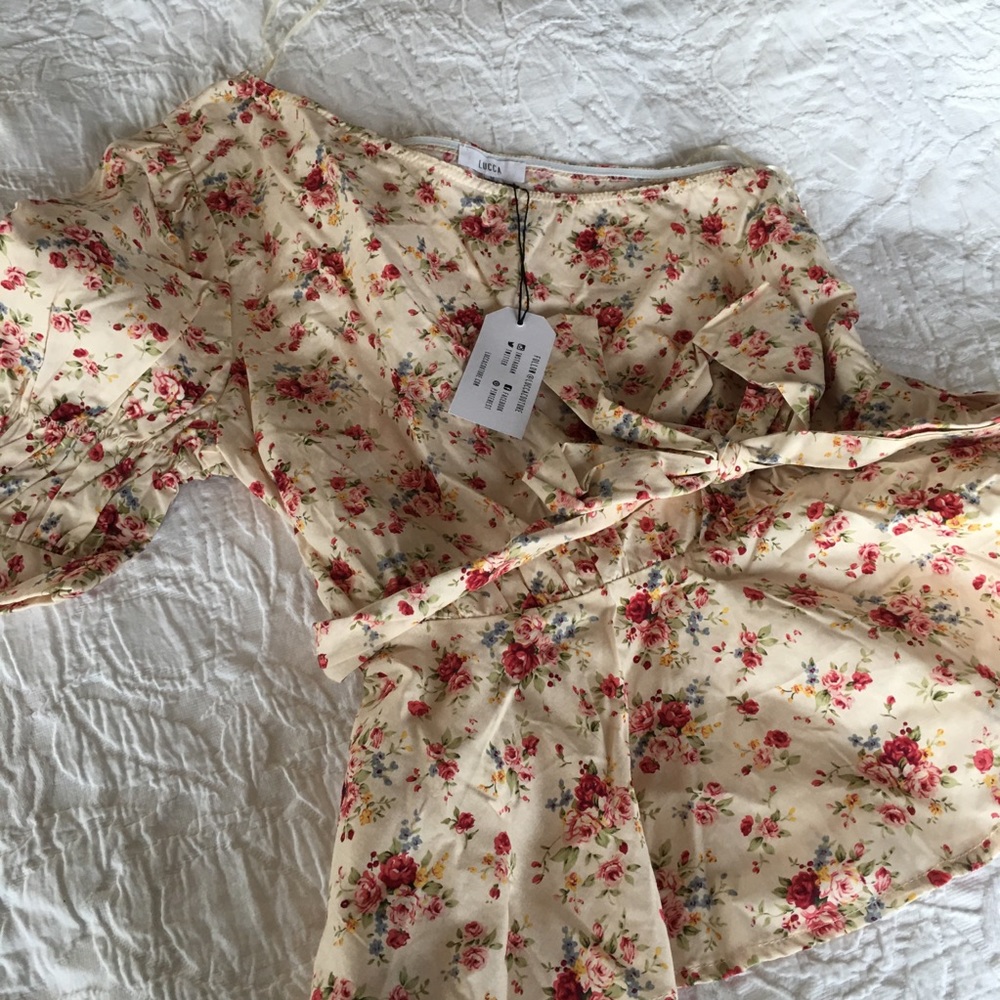 NWT Lucca One Shoulder Peplum Top - Picture 2 of 6